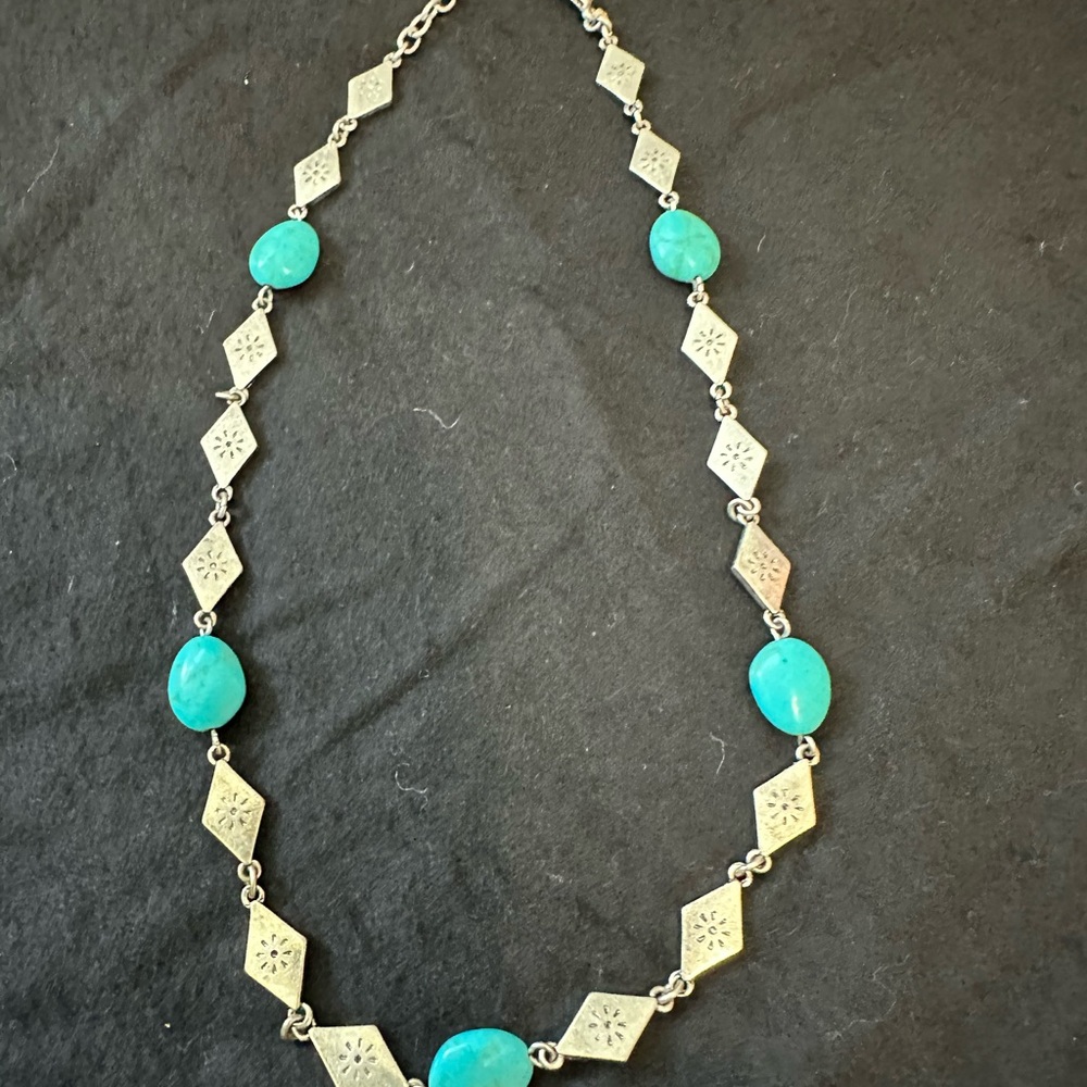 Ralph Lauren Silver and Turquoise Necklace